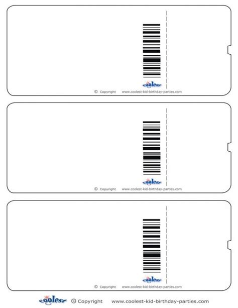 blank ticket template template business