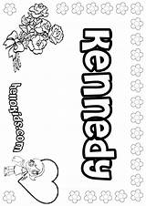 Kennedy Coloring Pages Color Hellokids Print Online Names Girls sketch template