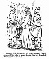 Yesus Mewarnai Tuhan Lepers Ten Pilate Barabbas Source Crucifixion sketch template