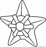 Staryu Coloring Pokémon Coloringpages101 Getdrawings sketch template
