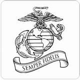 Semper Fidelis Eagle Ega sketch template