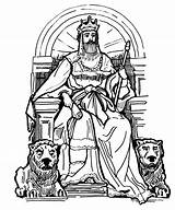 Throne Drawing King Getdrawings sketch template