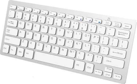 bolcom draadloos toetsenbord bluetooth wireless keyboard dun universeel wit