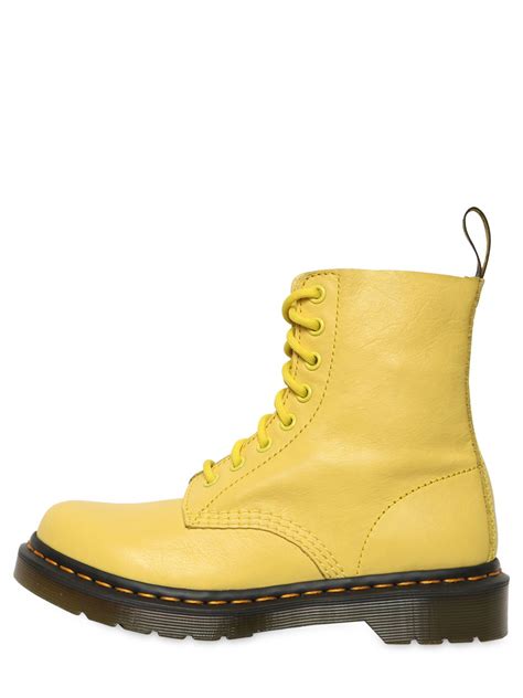 dr martens mm core pascal soft leather boots  yellow lyst