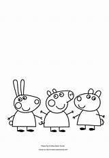 Peppa Coloring Pig Sheep Suzy Pages Rebecca Template sketch template