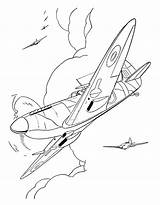 Fighter Aircraft Spitfire Plane Ww2 War Drawings Drawing Coloring Planes Airplane Sheets Military Pages Template Getdrawings Print Sketch Supermarine Air sketch template