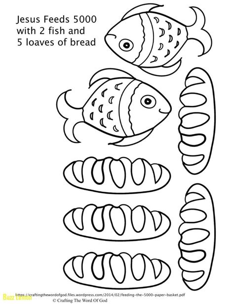 bread  fish coloring page