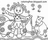 Outline Scenery Coloring Drawing Piggle Iggle Pages Template Getdrawings sketch template