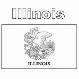 Illinois State Coloring Flag Color Quotes Quotesgram sketch template