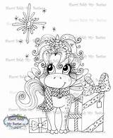 Magical Winter Baldy Unicorn Digi Stardust Besties Sherri Stamp Instant Pop Artist Star Pinky sketch template