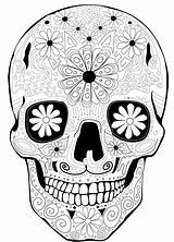 Calaveras Calaca Dia Muertos Colorear Skulls Mexicanas Mort Adulte sketch template