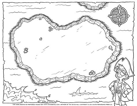 treasure map coloring pages printable