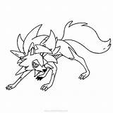 Lycanroc Psyduck Xcolorings 750px 57k sketch template