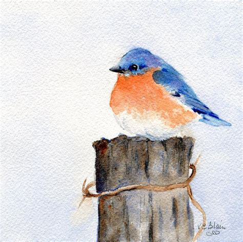 Little Bluebird Painting By Vickie Blair
