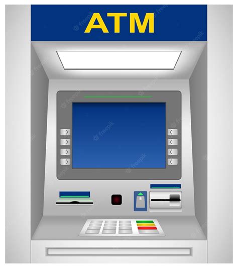 premium vector set  realistic atm machine isolated  atm bank cash machine  interface