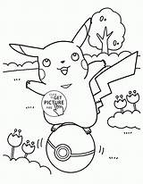 Pikachu Pokemon Coloring Pages Kids Characters Colouring Printable Sheets Wuppsy Printables Cartoon sketch template