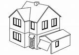 Coloring Garage Houses Opening House Netart Color sketch template