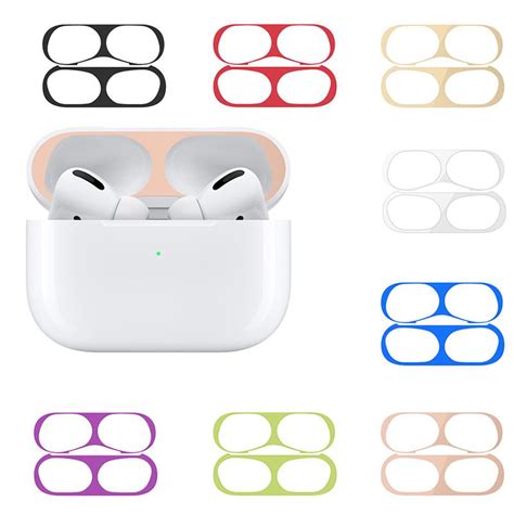 metal dust guard  airpods sticker apple skin accessories case charging box protector