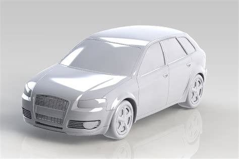 simple car  cad model grabcad