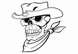 Skull Skulls Tatoo Cowboy Coloring Pages Dead Skeletons Mexican Arte Caveira Pasta Escolha sketch template