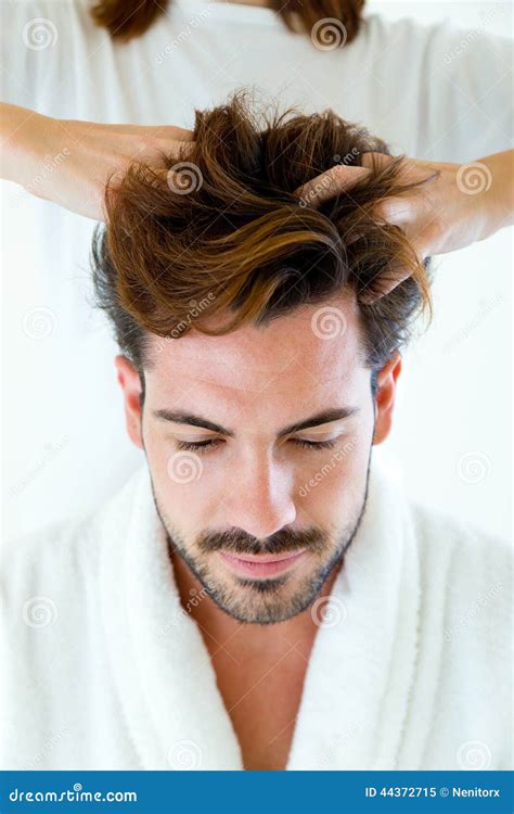 Masseur Doing Massage On Man Body In The Spa Salon Stock Image Image