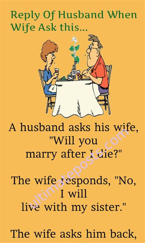 Reply Of Husband When Wife Ask This Friendship Funny Marriage