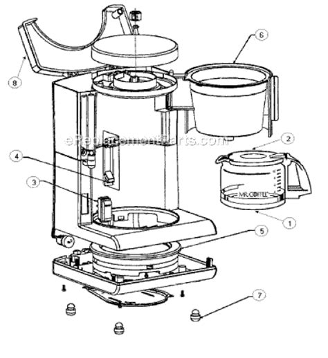 coffee ad blk parts list  diagram ereplacementpartscom