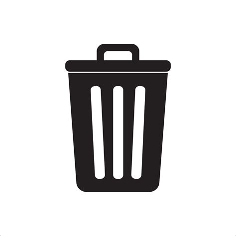 rubbish bin icon logo vector design  vector art  vecteezy