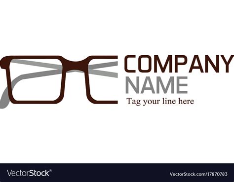 glasses logo royalty  vector image vectorstock