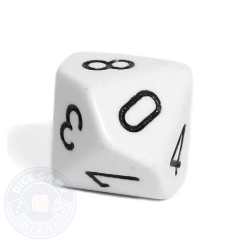 sided opaque dice  white dice game depot