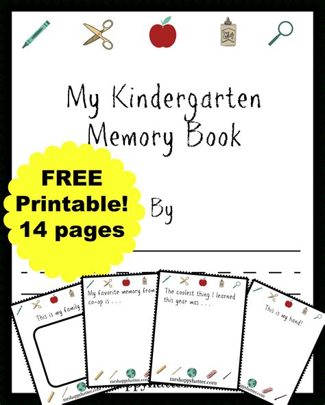 printable preschool memory book  printable