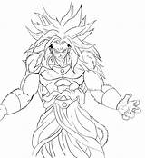 Broly Ssj4 Animados Getdrawings Largo Guerrero Frais Estrelinha Saia Goku sketch template