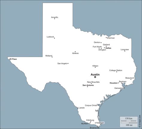 map  texas major cities printable maps