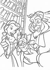 Coloring Pages Belle Disney Princess Beast Beauty Printable Book Print Momjunction sketch template