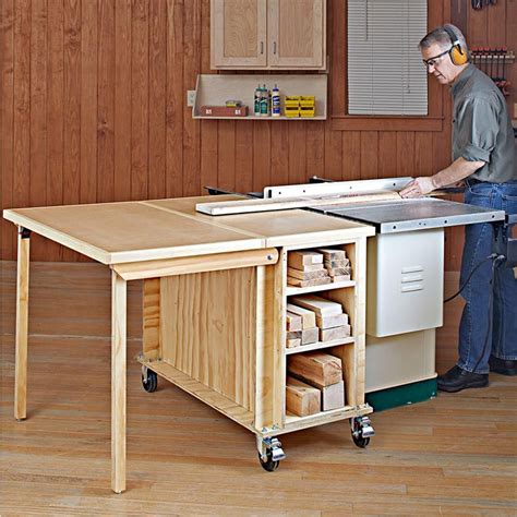 tablesaw outfeed table woodworking plan  wood magazine tablesaw outfeed table woodworking