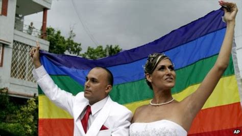 cuba gay man and transgender woman marry bbc news