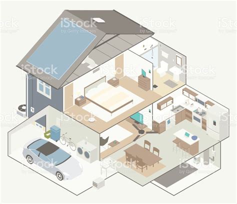 house cutaway diagram royalty  stock vector art building code building  house planer