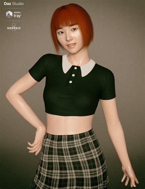 kim taeyeon character and hair for genesis 8 female 3d models and 3d