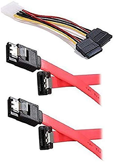 imbaprice ssdsata dual hard drive connection cable kit  molex  pin    pin sata power