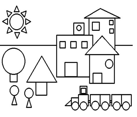 coloring pages geometric shapes print    children