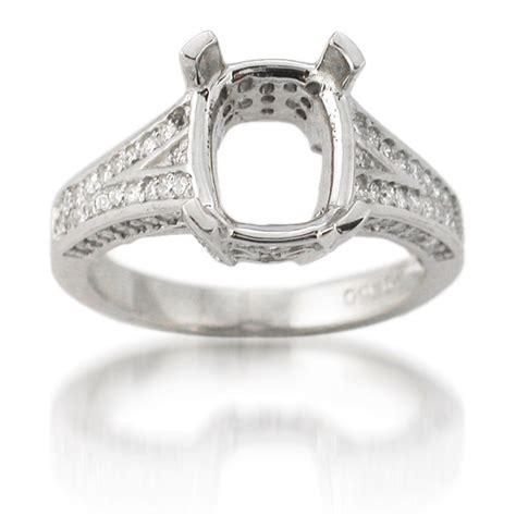 ct diamond antique style platinum engagement ring setting