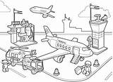 Airport Coloring Pages Lego Airplane Duplo Color Getdrawings Printable Getcolorings Colorings Print sketch template