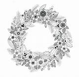 Pages Coloring Adult Wreath Floral Christmas Advocate Flower sketch template