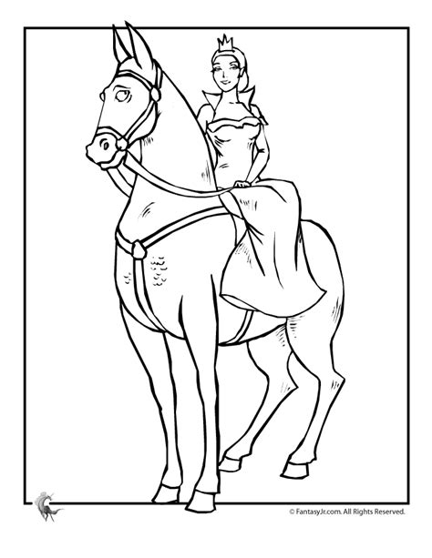 princess horse coloring pages coloring home