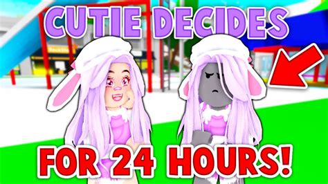 cutie decides what i do for 24 hours in brookhaven roblox youtube