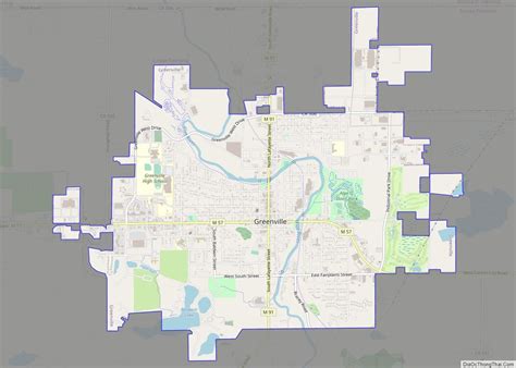 map  greenville city michigan