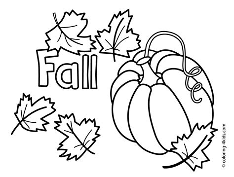 autumn coloring page  pumpkin  kids seasons coloring page