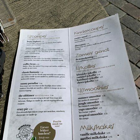 het ijscafe nunspeet menu precios  restaurante opiniones tripadvisor