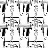 Handbag Seamless sketch template