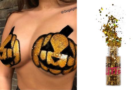 Go Get Glitter Reveal Sexy Pumpkin Boobs Look For